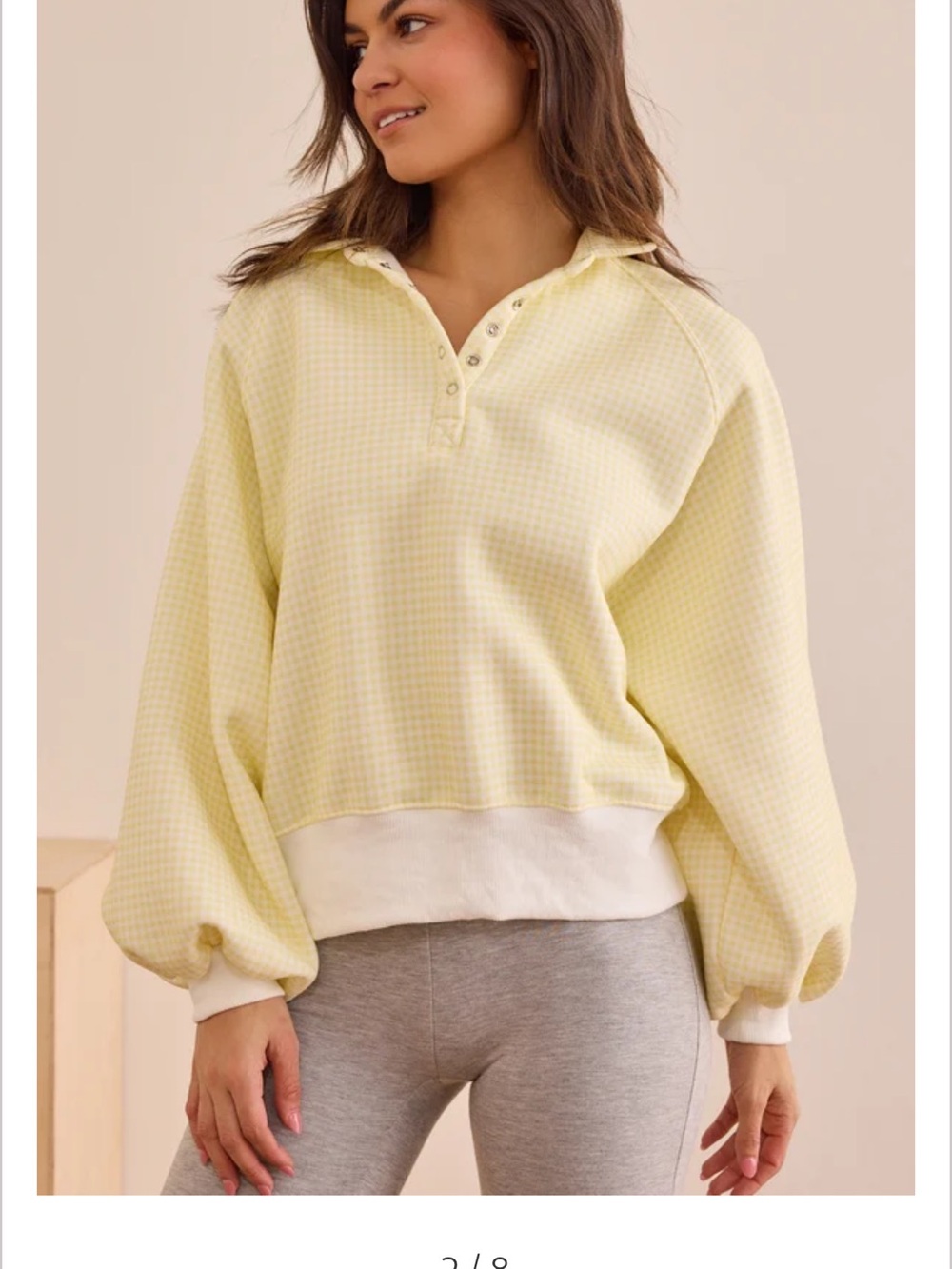 AS Revival Yellow Gingham Sweatshirt - Picture 2 of 8